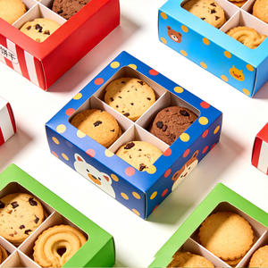 กล่องเบอร์เกอร์กระดาษคราฟท์ขนาดพิเศษ พร้อมช่องใส่คุกกี้ กล่องเบเกอรี่แบบใช้แล้วทิ้ง ป้องกันคราบไขมัน ขนาด 15x9x9 ซม. - Product Image 3