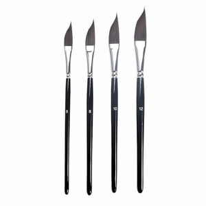 Nuevo juego <span class=keywords><strong>de</strong></span> 4 pinceles para <span class=keywords><strong>pintura</strong></span> al óleo con cerdas <span class=keywords><strong>de</strong></span> nailon y mangos <span class=keywords><strong>de</strong></span> madera, pinceles tipo filbert y liner - Product Image 1