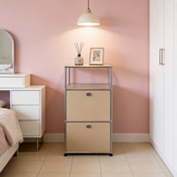 Armoire moderne simple en acier inoxydable, connectable, pour chambre et salon, couleur personnalisable, rangement pour cosmétiques, bijoux, commode
