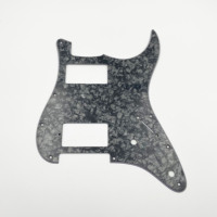 ST Double 11 Hole HH Pickguard en PVC à trois couches, plaque de protection résistante aux rayures pour guitare électrique gaucher
