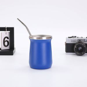 Taza Mate Portátil de Acero Inoxidable de 8oz (240ml), Taza Metálica Ligera con Aislamiento al Vacío - Product Image 1