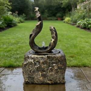 <span class=keywords><strong>Fontaine</strong></span> d'eau de table autoportante en résine style roche, sans éclaboussures, pour décoration intérieure/extérieure de jardin et maison – Vente directe usine - Product Image 5