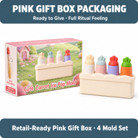 Moule à crème glacée Popsicle en silicone en forme de carotte 4 cavités sans BPA de qualité alimentaire réutilisable congélateur cuisine jus été