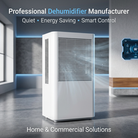 Déshumidificateur MD821 populaire avec grand réservoir d'eau amovible et connexion de drainage externe pour sous-sol, salon, bureau