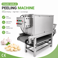 SAIDASHI CE-gecertificeerde automatische kettingknoflookschilmachine voor voedselproductielijn, kettingknoflookpelmachine 400kg/u