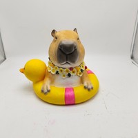 Figurine en résine de capybara mignonne avec tournesol, ornement de patio extérieur, lumières solaires décoratives – Vente chaude
