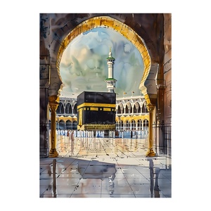 Imagen/Tamaño Personalizado, Decoración Islámica Musulmana para el Hogar, Arte en Madera, Mezquita de <span class=keywords><strong>Al</strong></span>-<span class=keywords><strong>Aqsa</strong></span>, Póster de Ramadán, Pintura Impresa, Decoración de Pared sin Marco - Product Image 6