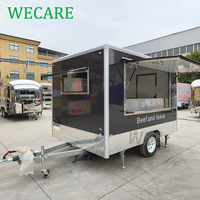 Wecare Chariot de Restauration Mobile, Camion de Restauration, Remorque de Restauration Rapide, Camion de Restauration Commercial pour Café et Pizza, Mini Food Truck avec Cuisine Complète