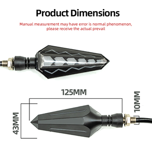 Luz LED de Señal de Giro Fluida de 12V, Intermitente Universal para Motocicleta con Flecha Dinámica para Moto y Scooter - Product Image 2