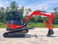 Mini-excavatrice d'occasion Hitachi ZX55u 5,5 tonnes haute performance, excavatrice sur chenilles d'occasion, faible nombre d'heures de fonctionnement, en stock.