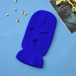 Berretto a tre fori autunno inverno in maglia Candy Color lingotti avvolgente per la testa protezione per il collo antivento per il ciclismo all'aperto - Product Image 3