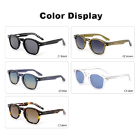 Fabricants de lunettes de soleil de luxe en acétate de haute qualité pour femmes et hommes, OEM ODM, lunettes de soleil tendance, montures rondes, Gafas De Sol De Lujo