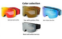 Meilleure vente cadre en TPU UV400 sport anti-buée adulte OEM ODM Logo personnalisé lunettes de ski planche de cécité des neiges magnétique lunettes de ski