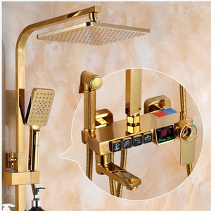 <span class=keywords><strong>Ensemble</strong></span> de <span class=keywords><strong>douche</strong></span> en or tout cuivre pour la maison européenne Buse d'appoint de pulvérisation de pluie douce à température constante pour le <span class=keywords><strong>bain</strong></span> comprend des hôtels - Product Image 4
