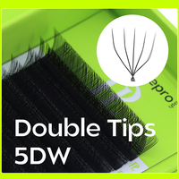 Extensions de cils 3D 4D 5D en forme de W, U, Clover, Y, double pointe, volume pré-fait C D, extensions de cils en éventail, marque privée UU