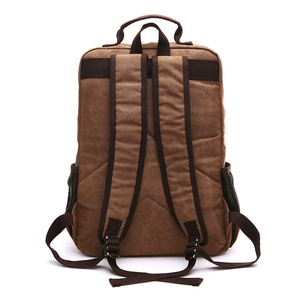 Wholesale High Capacity Canvas Vintage Backpack For School College Hiking Travel 15 Inch Laptop Backpack - Product Image 3