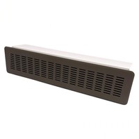 Grille d'aération linéaire perforée marron, diffuseur d'air ultra-étroit sans cadre encastré pour système CVC