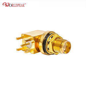 Nhà sản xuất RoHS SMA-KE kết nối SMA nữ Jack vách ngăn không thấm nước hàn/Hàn cạnh PCB thẳng bảng điều chỉnh gắn cắm ổ cắm - Product Image 4