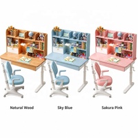 Bureau Ergonomique Assis-Debout avec Étagère Intégrée en Bois, Plateau Inclinable et Réglable, Design Écologique, 3 Couleurs Disponibles, Stable