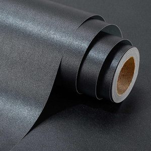 Yarcony Shimmer Charcoal Black <b>Wrapping</b> <b>Paper</b> 17 Inches X 16.5 Feet Pearly Lustre Gift Wrap Solid Color - Product Image 1