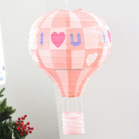 Lanterne en papier de montgolfière faite à la main avec décoration suspendue de bougie de LED pour la décoration de partie, d'école, de centre commercial et d'événement