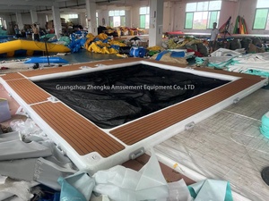 <span class=keywords><strong>Quai</strong></span> flottant en EVA personnalisé pour le lac piscine gonflable à plate-forme <span class=keywords><strong>de</strong></span> pêche flottante avec filet à vendre - Product Image 4