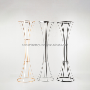 Support à fleurs en métal moderne et simple, style tendance, or, argent, noir, centre de table, pour décoration de table de mariage - Product Image 6