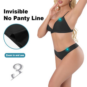 <span class=keywords><strong>Set</strong></span> Intimo Donna BR01+DD02: Reggiseno Invisibile Senza Ferretto a Triangolo con Scollatura Profonda e Slip Perizoma - Product Image 4