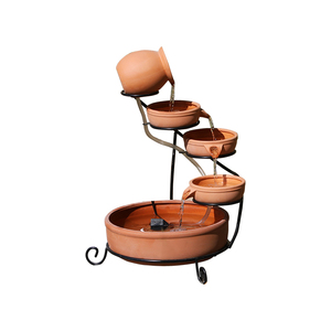 Bella <span class=keywords><strong>fontana</strong></span> solare a cascata con <span class=keywords><strong>fontana</strong></span> in ceramica <span class=keywords><strong>blu</strong></span> per giardino e cortile - Product Image 5