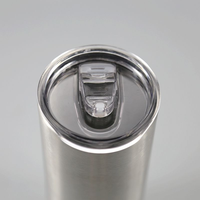 Gobelets isothermes fins en acier inoxydable de 15, 20, 30, 35 oz à double paroi, tasses à eau droites, gobelets à vin avec couvercles et pailles pour le bureau