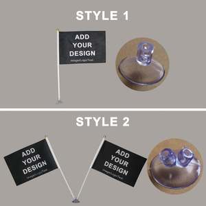 Drapeaux miniatures personnalisés avec ventouse, sur mesure, pour la décoration intérieure et extérieure des maisons, jardins et cours. - Product Image 2