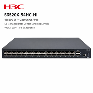S6520X-54HC-HI H3C 48x10G SFP + 2x100G QSFP28ศูนย์ข้อมูลที่จัดการ L3อีเธอร์เน็ตสวิตช์ VXLAN EVPN IRF องค์กร - Product Image 4
