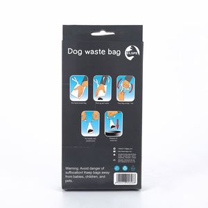 Sacs à déjections canines jetables de luxe écologiques personnalisés, en plastique noir, parfum fruité et contrôle puissant des odeurs, 100 pièces/boîte, logo personnalisé - Product Image 4