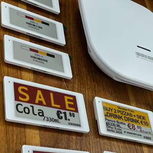 Nueva llegada, etiqueta electrónica de 2.4GHz con Bluetooth, pantalla de tinta electrónica de 3.7 pulgadas, etiquetas digitales de precio ESL, etiqueta electrónica para estantes. - Product Image 1