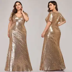 2020 पश्चिमी शैली रंगने की चमकदार धातु महिलाओं Backless मैक्सी शाम पोशाक Ladids डिनर कपड़े