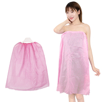 Desechable Boobtube Sarong Desechable Spa Wrap Albornoz No tejido Envoltura de baño Sauna Falda de baño para Spa Salón de belleza