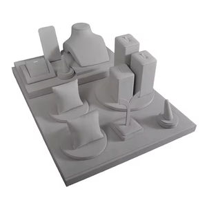 Plateau de présentation de bijoux en microfibre pour comptoir, accessoires de présentation de bijoux en velours, direct usine - Product Image 4