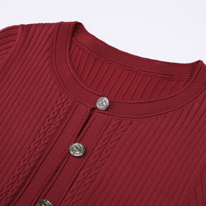Nuovi Arrivi: Abito Autunno Inverno Nero e <span class=keywords><strong>Bordeaux</strong></span>, Aderente, Maniche Corte, Collo Tondo, <span class=keywords><strong>Vestito</strong></span> Lungo <span class=keywords><strong>in</strong></span> <span class=keywords><strong>Maglia</strong></span> per Donne - Product Image 4