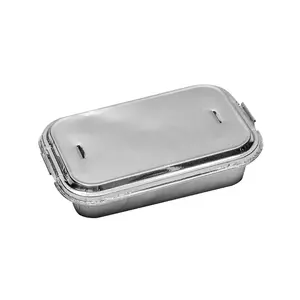 Customized logo airline aluminum foil container casserole carrier aluminum foil casserole with lid