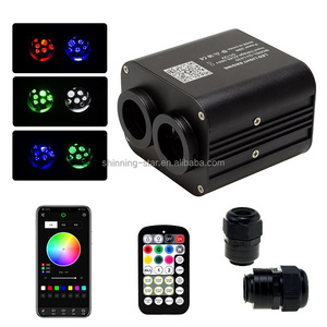 Kit de lumières LED à fibres optiques RGBW 20W, projecteur d'étoiles scintillantes pour <span class=keywords><strong>plafond</strong></span>, voitures, entrée 12V, 0,75 mm, 800 pièces, revêtement en aluminium, IP33, application - Product Image 3
