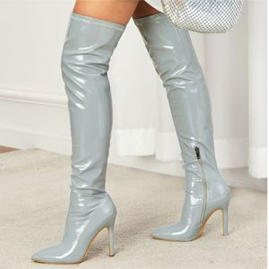 Botas Largas De Mujer Western Stiletto Heel Lady Over the Knee Thigh High <b>Boots</b> for Women - Product Image 6