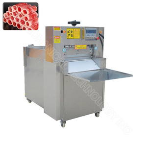 Industrial Frozen Flake Pork Cordero Máquina automática de corte y laminación de cordero Rebanadora de tocino Comercial Doble cuchillo - Product Image 6
