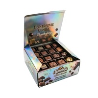 Cajas de Exhibición de Productos con Tapa Abatible, Caja de Exhibición Corrugada Personalizada, Caja de Exhibición de Chocolate de Papel Lista para el Estante, para Bodas