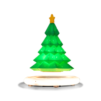 HCNT Kreative ABS Plug-In Schwebende Weihnachtsbaum-Leuchte in mittlerer Größe, magnetisch schwebende Tischlampe für Heimdekoration und als Geschenk