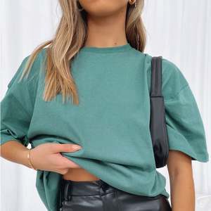 Camiseta de verano lisa de algodón puro con estampado de logotipo personalizado, camiseta de manga corta con hombros caídos para mujer, camiseta de gran tamaño - Product Image 3