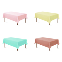 Nappes décoratives colorées robustes et étanches, nappe en plastique jetable rectangulaire pour pique-nique de fête