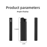 Briquets coupe-vent noirs haut de gamme pour entreprises, briquets jetables personnalisables en gros