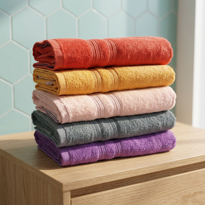 Serviettes de bain 100% coton éponge de qualité supérieure - Product Image 1