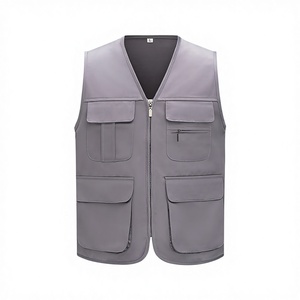 سترة عمل من البوليستر 100%، قماش تويل فاخر، متعددة الجيوب، بسحاب كامل، لون سادة، زي موحد، سترة عمل مخصصة - Product Image 4