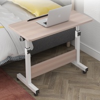 Table d'ordinateur pliable moderne de conception récente, 80*40 cm, en acier blanc et noir, avec étagère pour la chambre à coucher